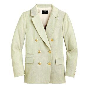 J.Crew Petite Bristol blazer in Stretch Linen - PETITE 10 - Light Sage Natural